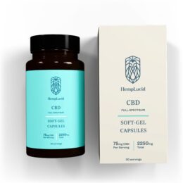 Hemplucid CBD Soft Gels 75mg per Gel (30 Gels)