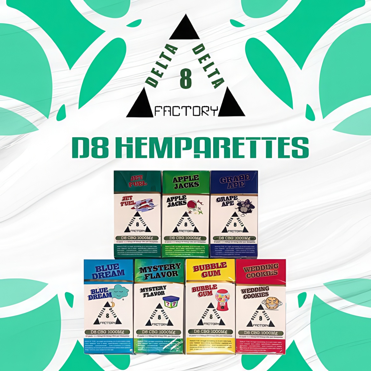 D8 Factory CBG Delta 8 Hemparettes
