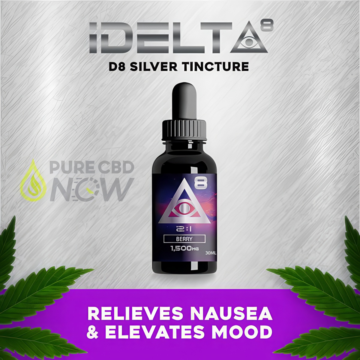 iDelta8 Silver Delta 8 THC Tincture 1500mg