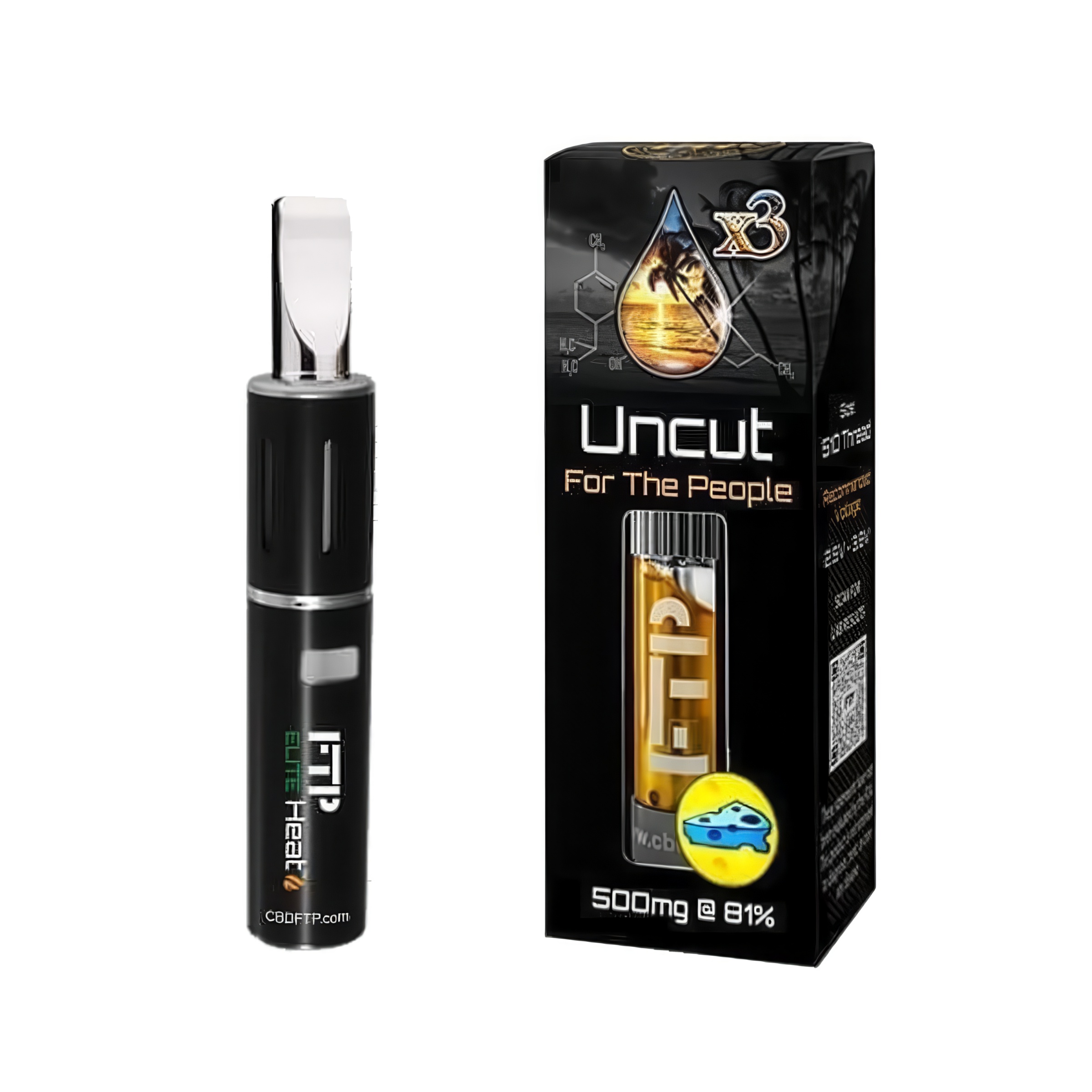 810 battery vape CBG FTP Uncut X3 810mg Kit Set CannaMate B310-A: Easy Control compatible-with-1008924 Flavors::Fragrant Ruby Dew - Lychee