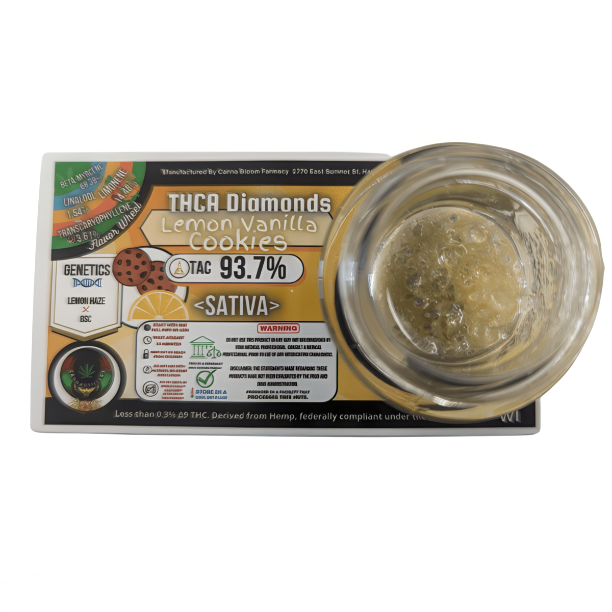 THCA Diamonds and Sauce 1 Gram Lemon Vanilla Cookies