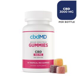 cbdMD Tropical Mix Gummies 30 Count | 100mg CBD