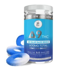 Delta 9 Blue Razz Rings 240mg or 600mg