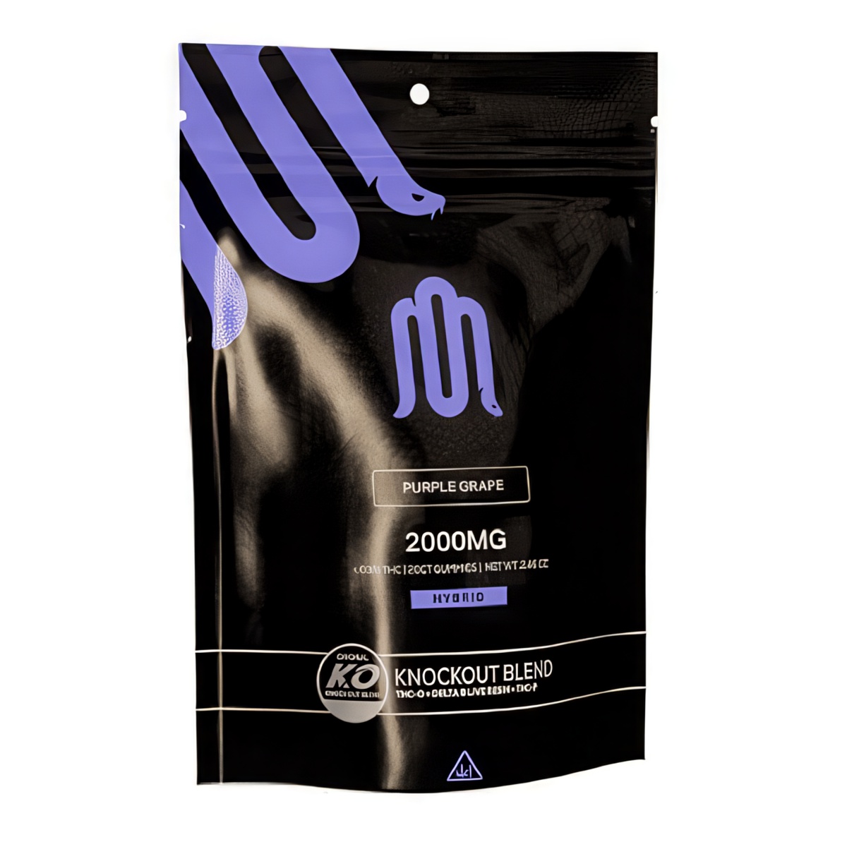 Modus Knockout Blend Gummies Jar 2000mg - Purple Grape Flavor