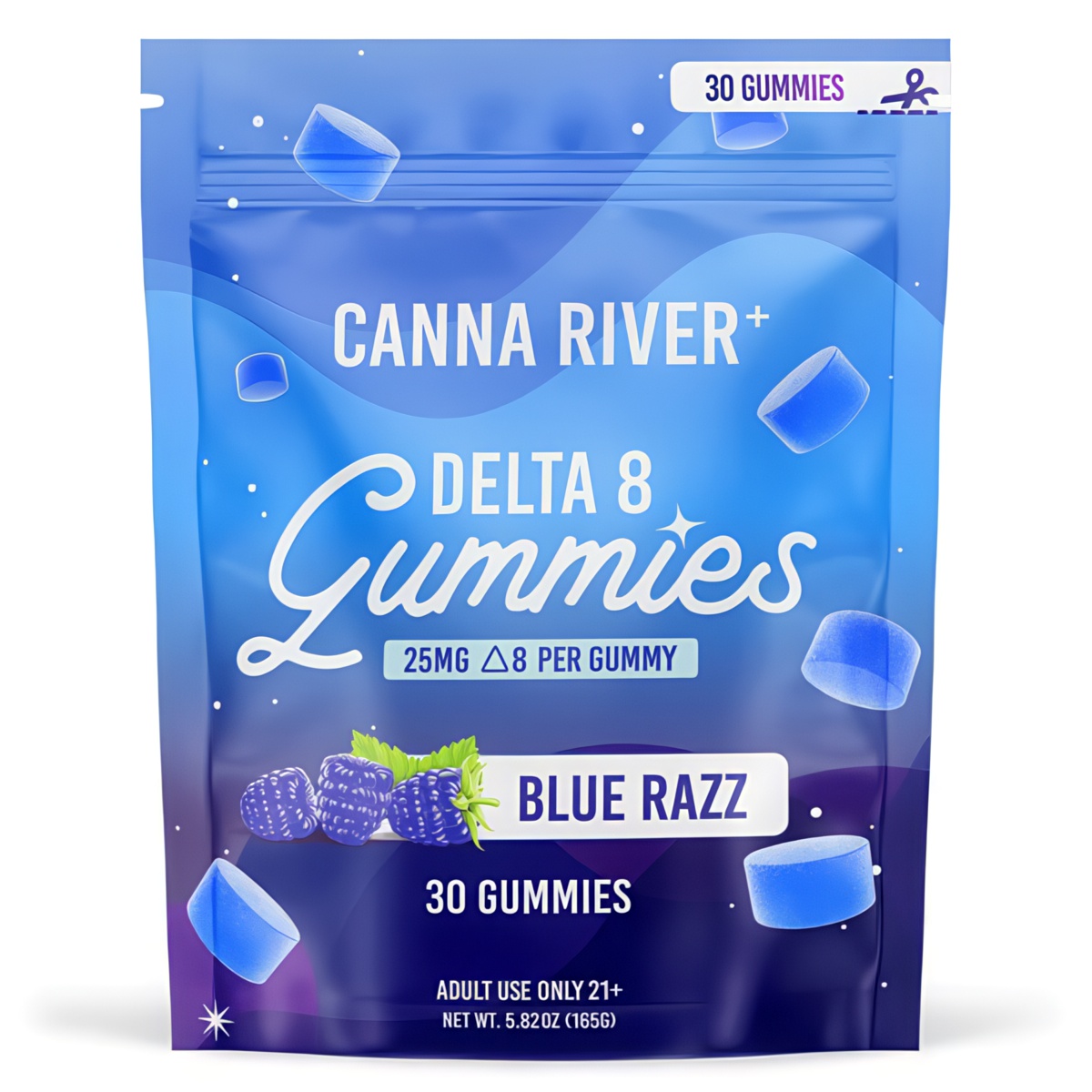 Canna River Delta 8 Gummies 750mg - Blue Razz