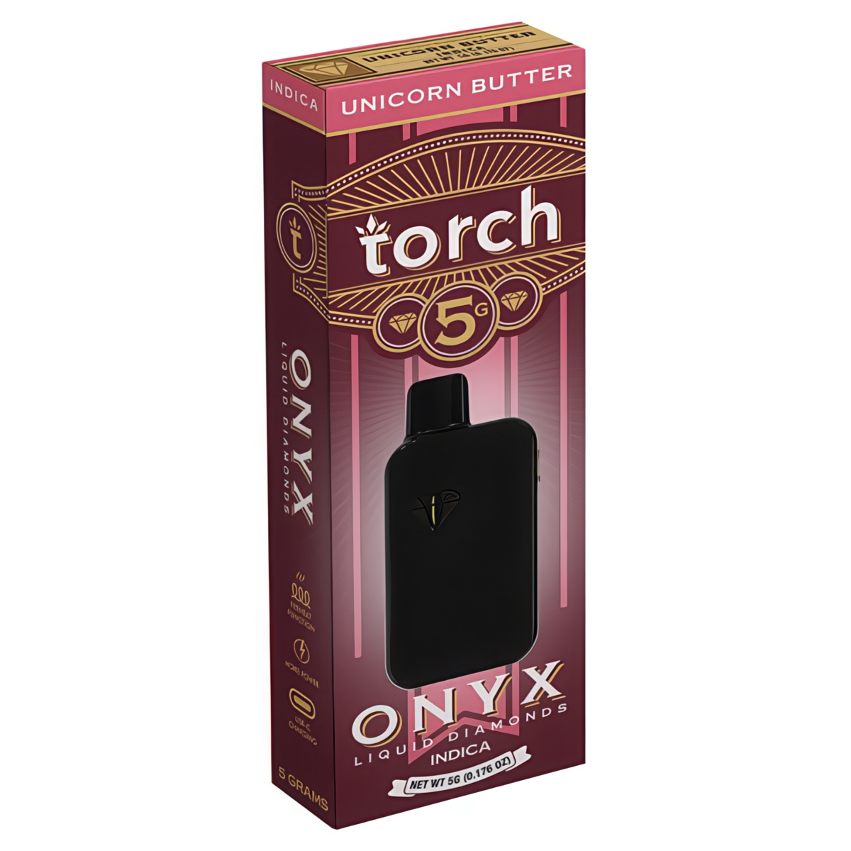 Torch Onyx Liquid Diamonds Disposable 5G - Unicorn Butter (Indica)