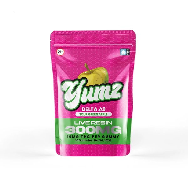 Yumz delta 9 thc gummies - sour green apple