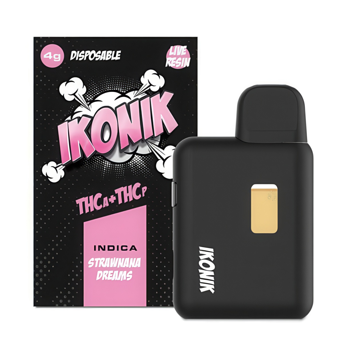 IKONIK THCp + THCa Disposable Vapes 4g - Strawnana Dreams - Indica