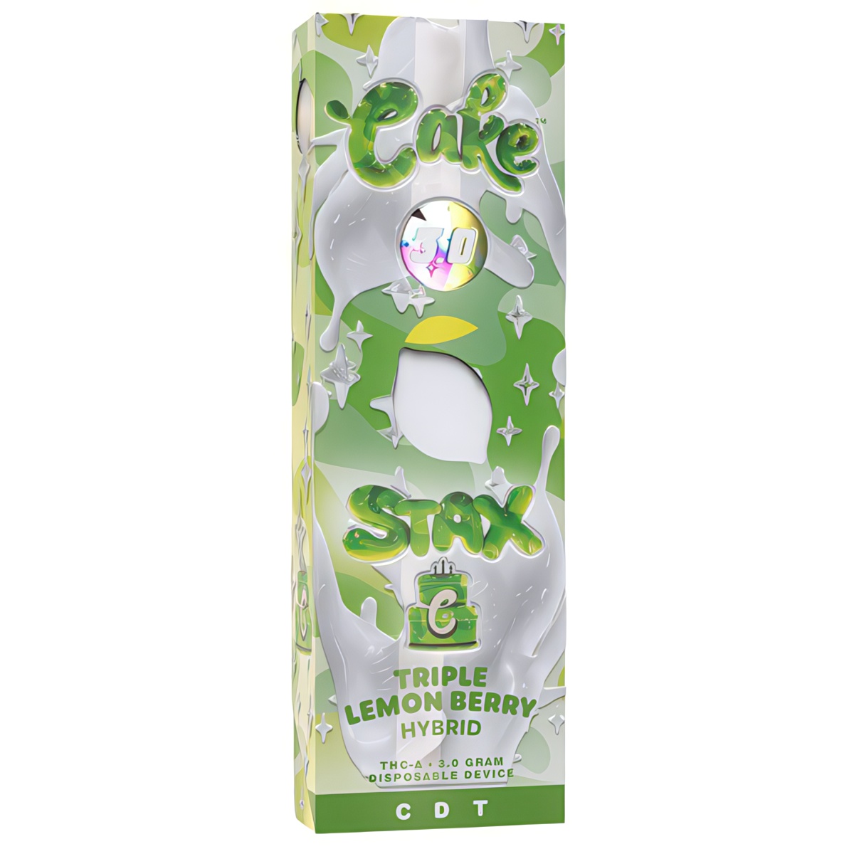 Cake Stax THC-A Disposable 3 Grams - Triple Lemon Berry (Hybrid)