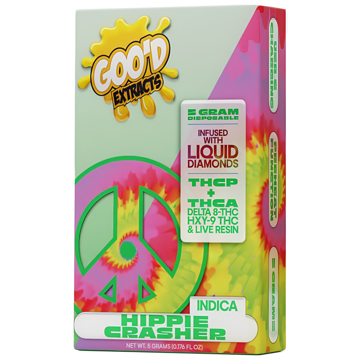 Goo'd Extracts Liquid Diamonds Disposable 5G: Hippie Crasher (Indica)