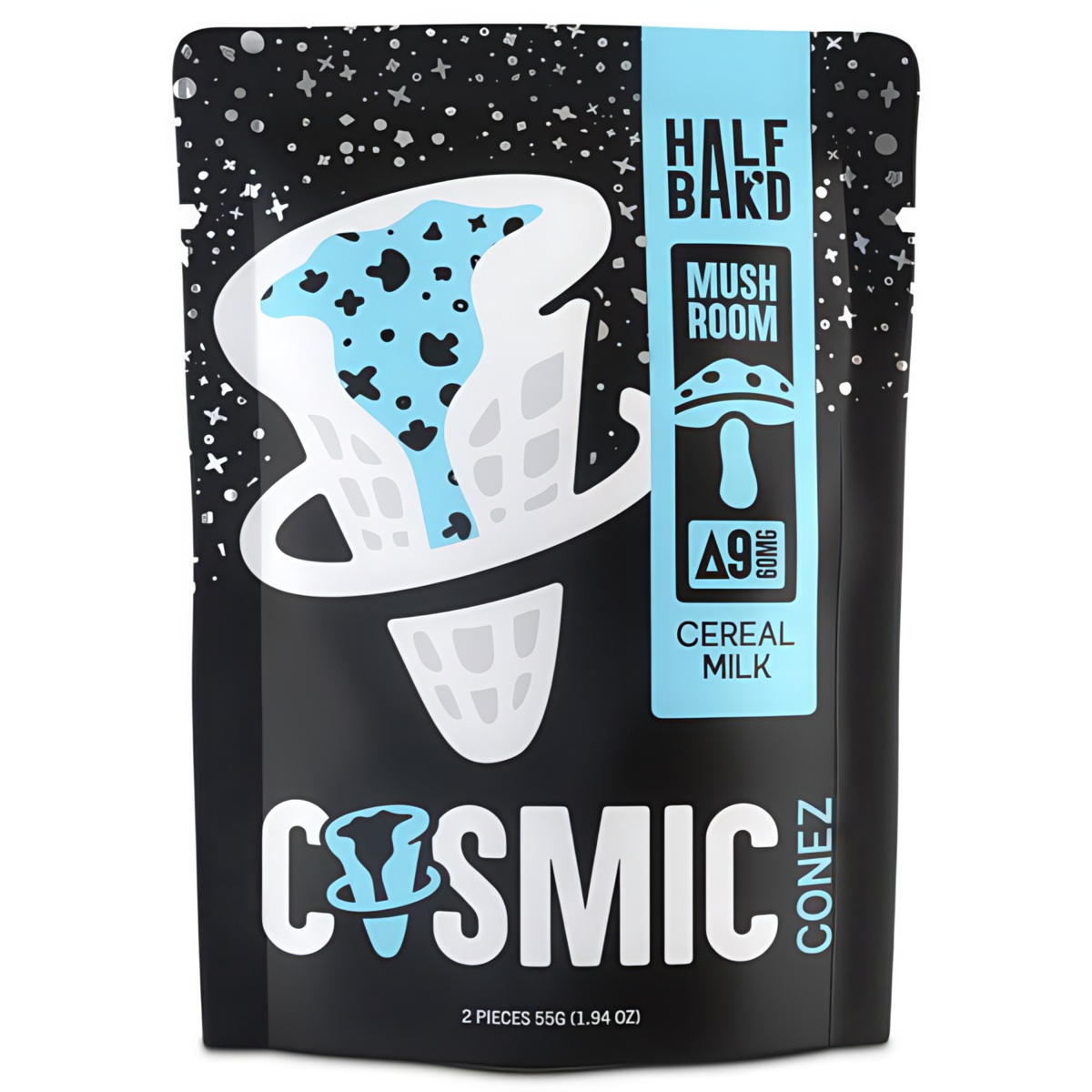 Half Bak'd Mushroom Cosmic Conez | 2ct: Cereal Milk