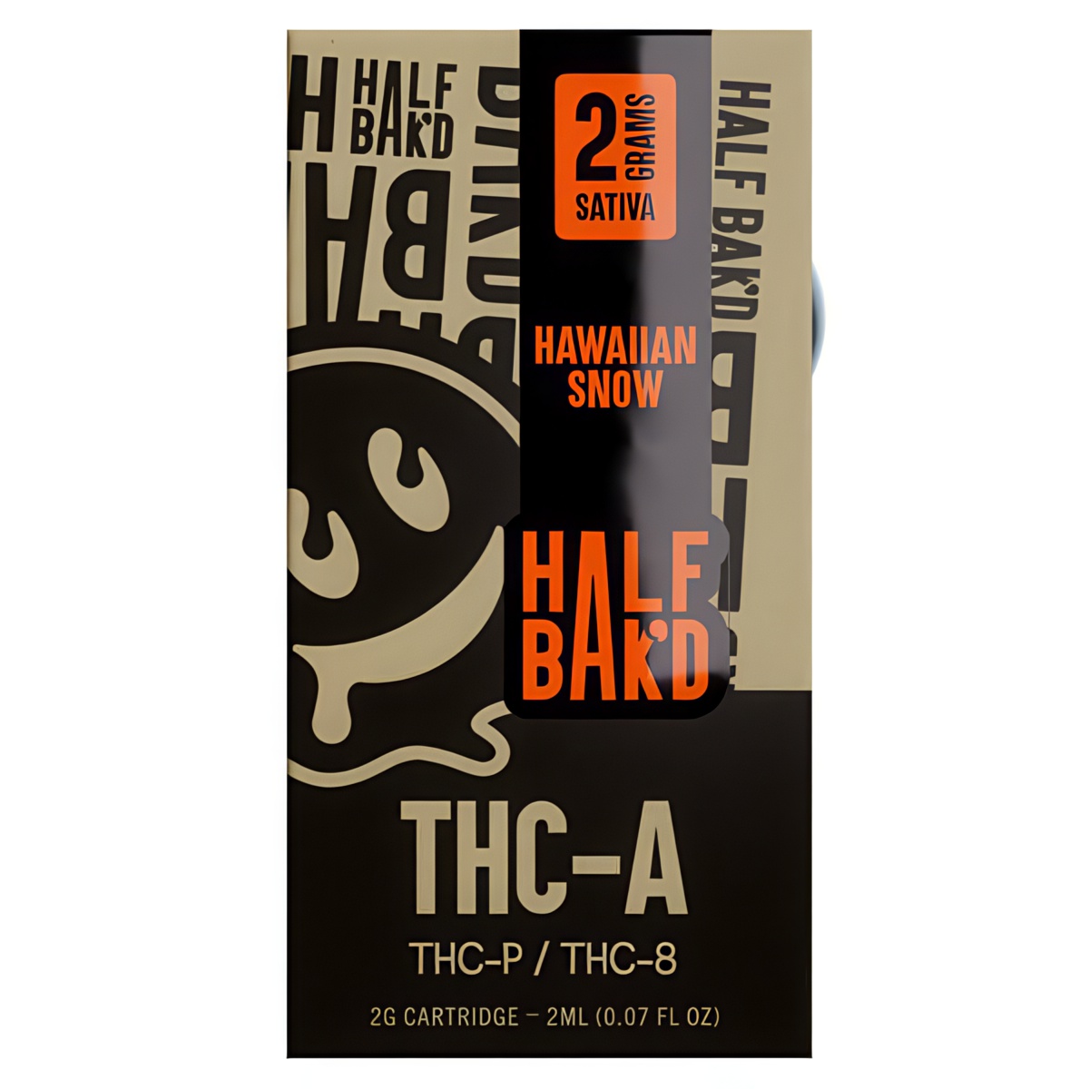 Half Bak'd THC-A Cartridge 2G: Hawaiian Snow (Sativa)