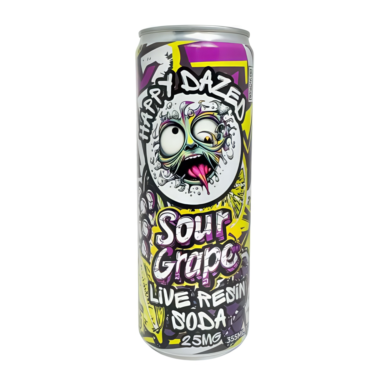 Happy Dazed Live Resin Soda Sour Grape 12oz