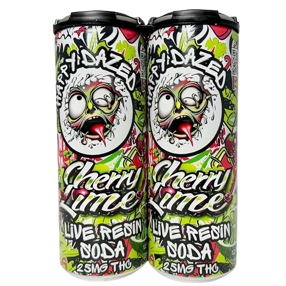 Happy Dazed Live Resin Soda 4-pack - Cherry Lime