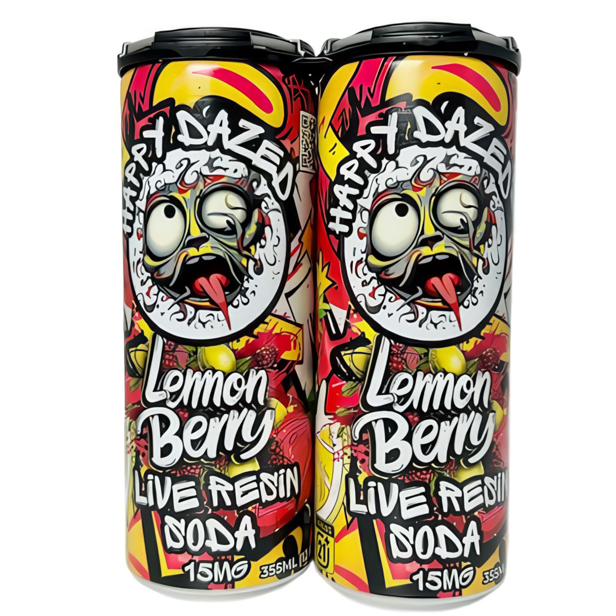 Happy Dazed Live Resin Soda 4-pack - Lemon Berry