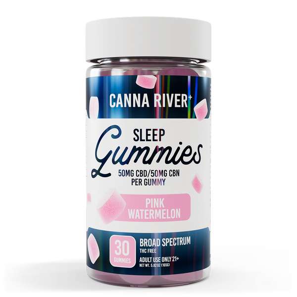 Canna River⁺ Broad Spectrum Sleep CBD Gummies 30 Count - Pink Watermelon