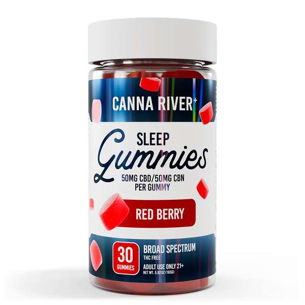 Canna River⁺ Broad Spectrum Sleep CBD Gummies 30 Count - Red Berry