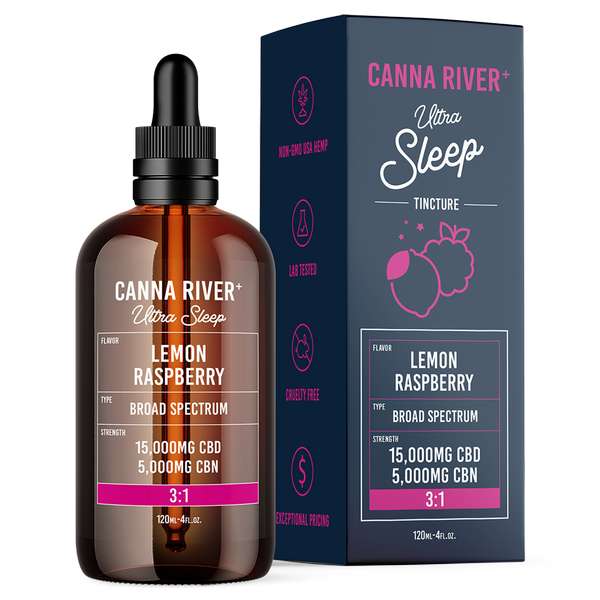 Canna River⁺ Broad Spectrum CBD Ultra Sleep Tincture 120mL - Lemon Raspberry