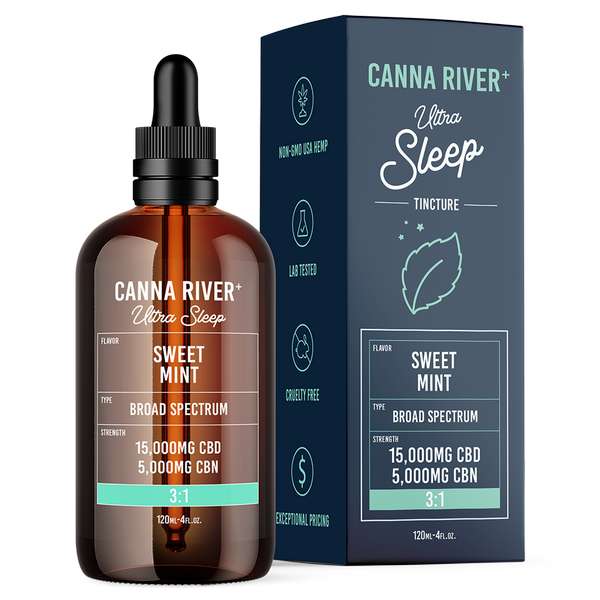 Canna River⁺ Broad Spectrum CBD Ultra Sleep Tincture 120mL - Sweet Mint