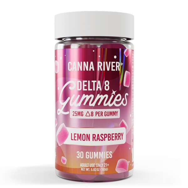 Canna River⁺ Delta 8 Gummies 30 Count - Lemon Raspberry