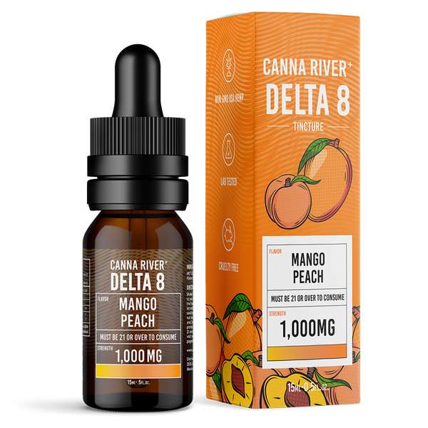 Canna River⁺ Delta 8 Tincture 1000mg - Mango Peach