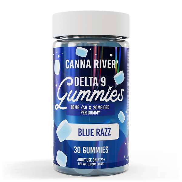 Canna River⁺ Delta 9 Gummies 30 Count - Blue Razz