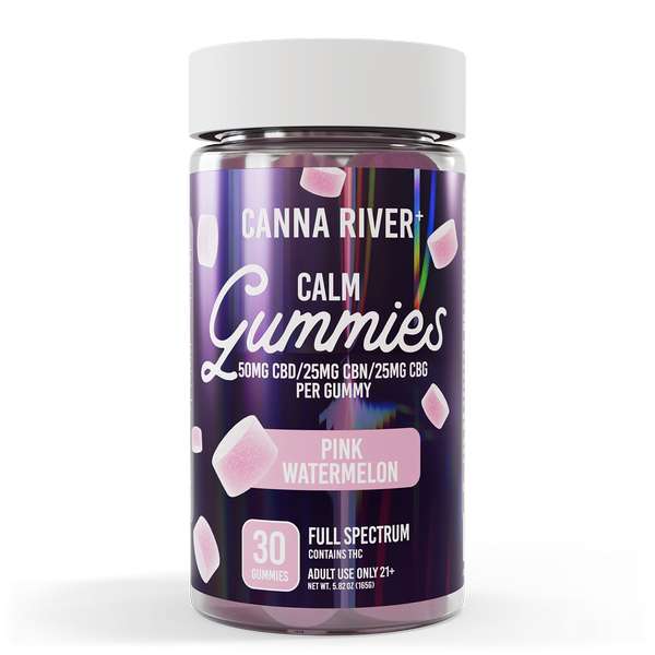 Canna River⁺ Full Spectrum Calm CBD Gummies 30 Count - Pink Watermelon