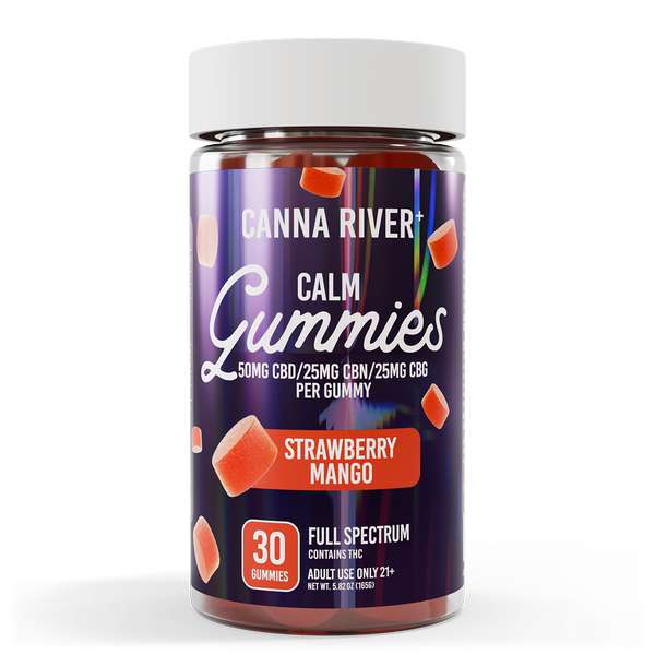 Canna River⁺ Full Spectrum Calm CBD Gummies 30 Count - Strawberry Mango