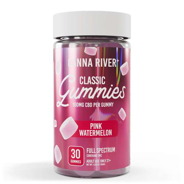Canna River⁺ Full Spectrum Classic CBD Gummies 30 Count - Pink Watermelon