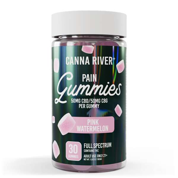 Canna River⁺ Full Spectrum Pain CBD Gummies 30 Count - Pink Watermelon