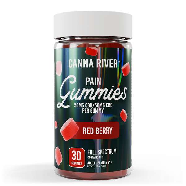 Canna River⁺ Full Spectrum Pain CBD Gummies 30 Count - Red Berry