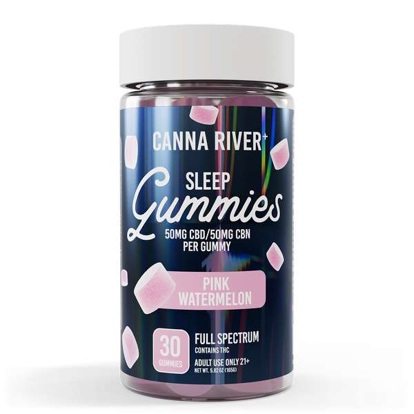Canna River⁺ Full Spectrum Sleep CBD Gummies 30 Count - Pink Watermelon