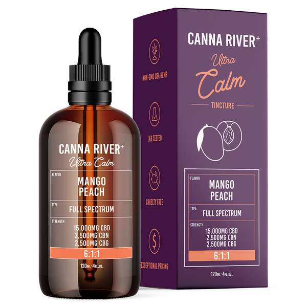 Canna River⁺ Full Spectrum CBD Ultra Calm Tincture 20000mg - Mango Peach