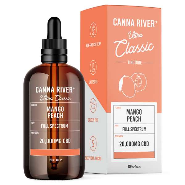 Canna River⁺ Full Spectrum CBD Ultra Classic Tincture 20000mg - Mango Peach