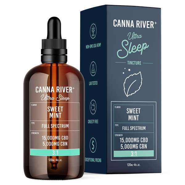 Canna River⁺ Full Spectrum CBD Ultra Sleep Tincture 15000 CBD + 5000 CBN - Sweet Mint