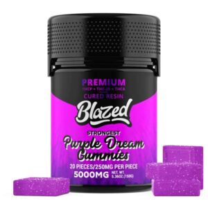 Binoid Blazed Gummies 5000mg - THCA + Delta 9P - Purple Dream