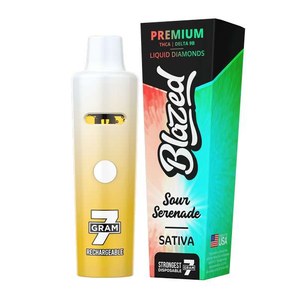Binoid Blazed Rechargeable Disposables 7000mg THCA + Delta 9B - Sour Serenade (Sativa)