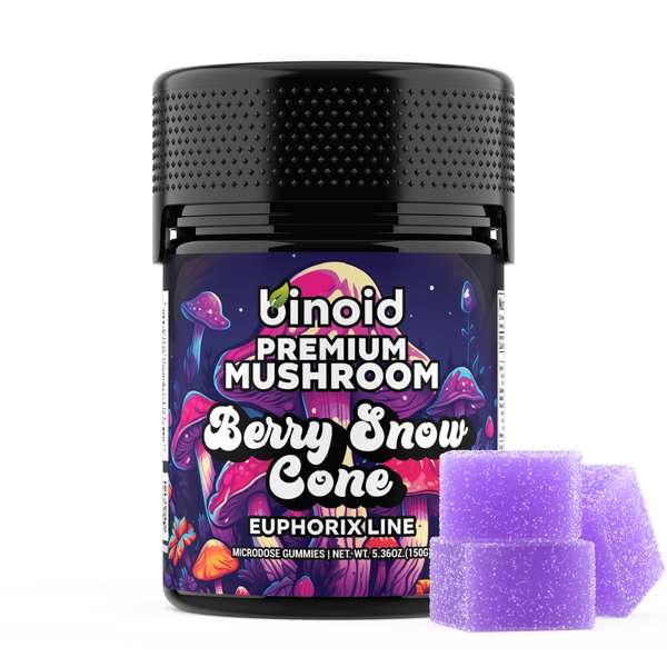 Binoid Euphorix Line Mushroom Gummies 5.36oz - Berry Snow Cone