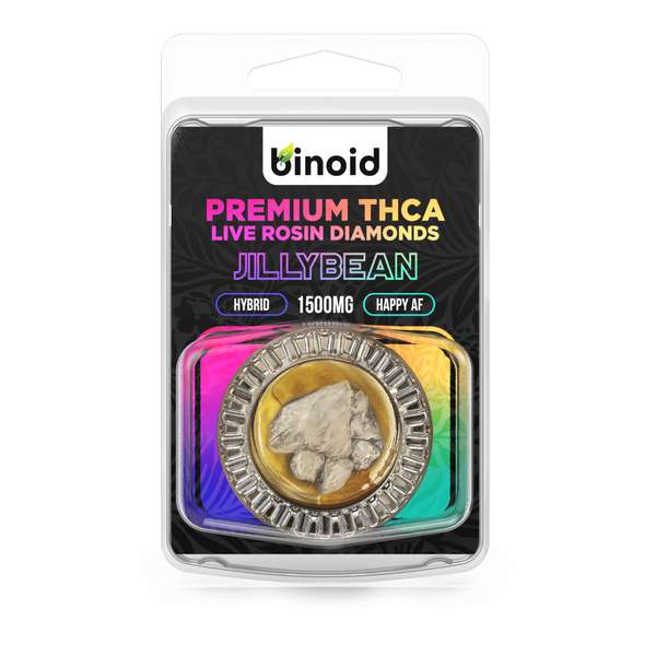 Binoid THC-A Diamonds Live Rosin Wax Dabs 1500mg - Jilly Bean (Hybrid)