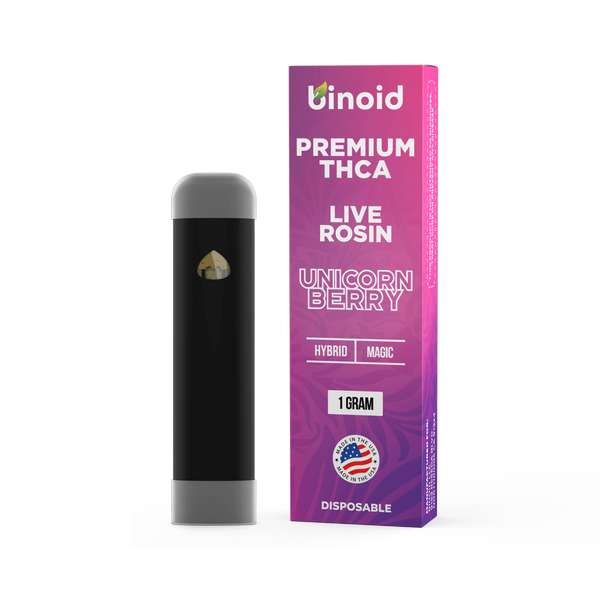 Binoid THC-A Live Rosin Disposable Vapes 1 Gram - Unicorn Berry (Hybrid)