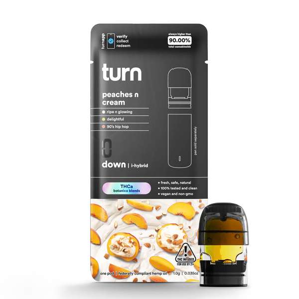 Turn Hemp Pods 1g - peaches n cream
