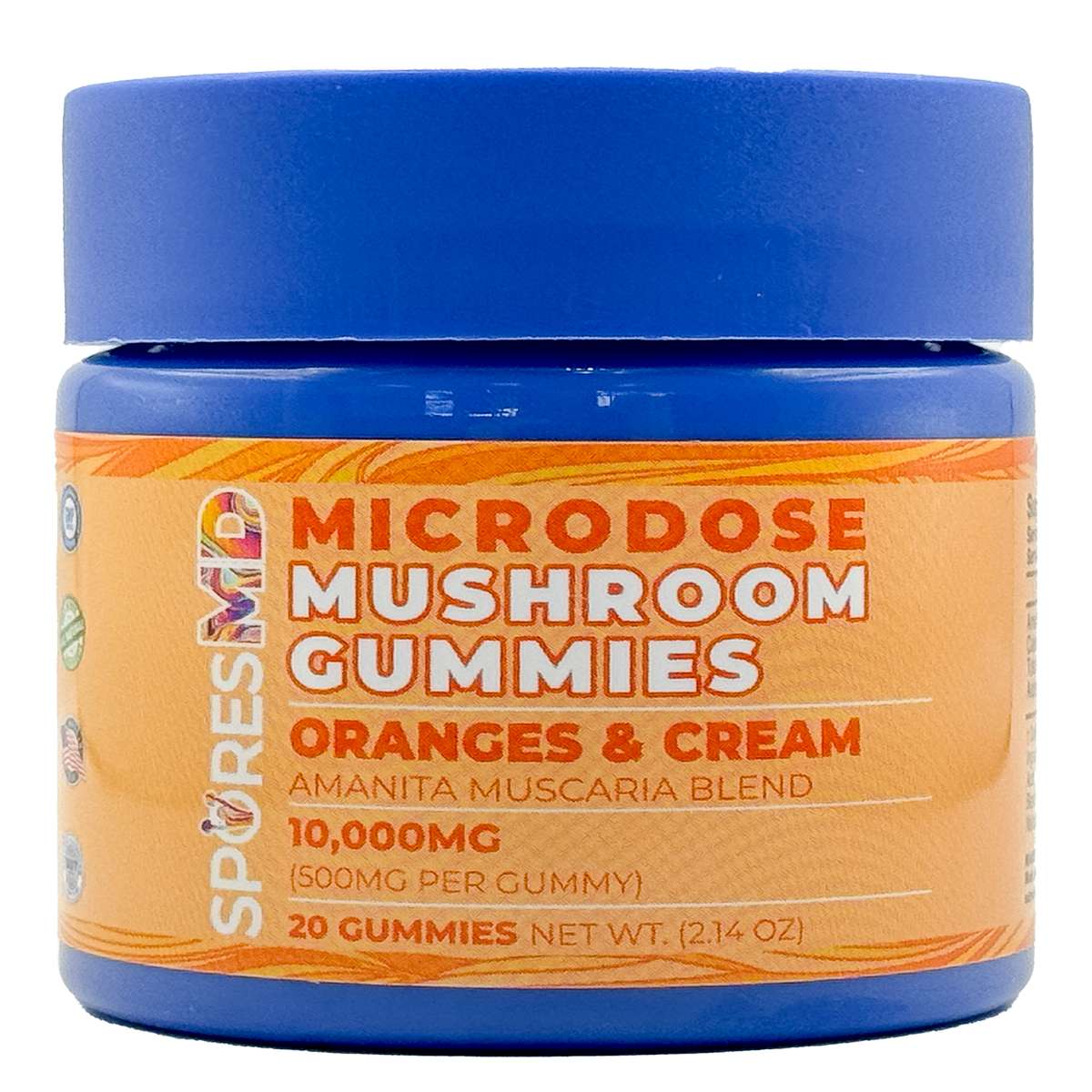 Microdose Mushroom Gummies 10,000mg (20ct) - Oranges & Cream