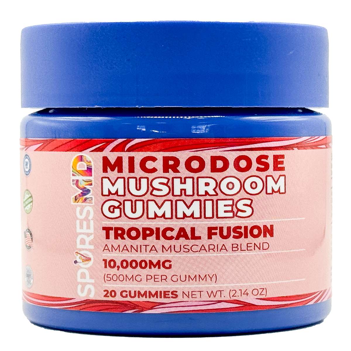 Microdose Mushroom Gummies 10,000mg (20ct) - Tropical Fusion