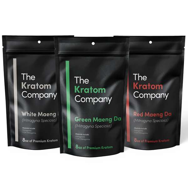 3 Strain Maeng Da Kratom Powder Pack 8oz