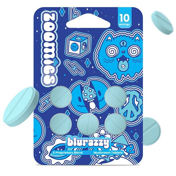 Zoomies Nootropic Mushroom Tablets – 5 Count - Blurazzy